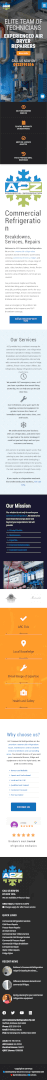 A2Z Refrigeration: Mobile View