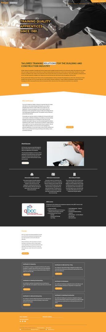 Biga Training: Desktop View