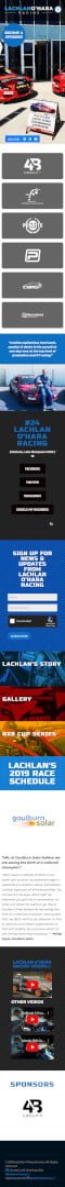 Lachlan O'Hara Racing: Mobile View