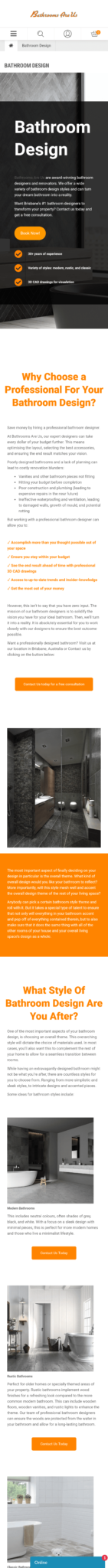 Bathrooms Are Us: Mobile View