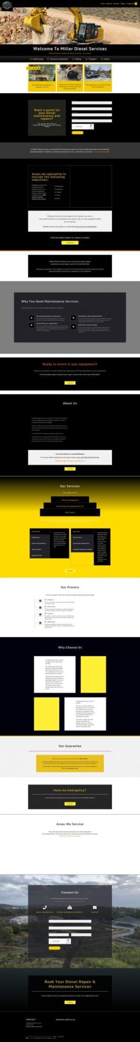 Miller Diesel: Desktop View