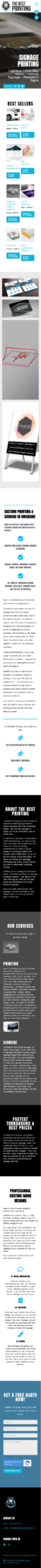 The Best Printing: Mobile View
