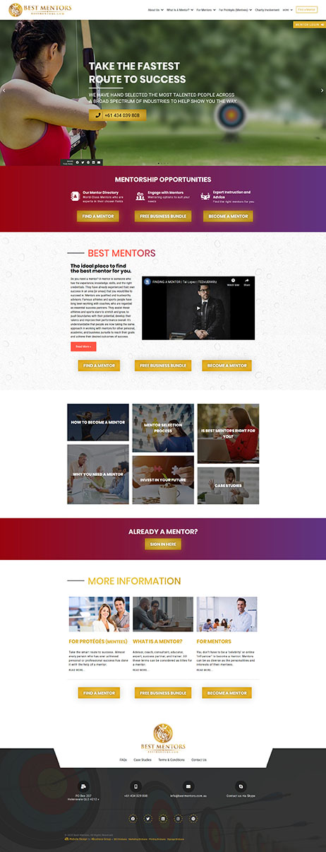 Best Mentors: Desktop View