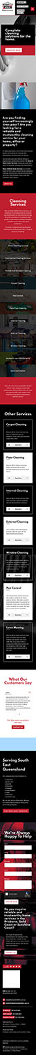 Black & White Home Services: Mobile View