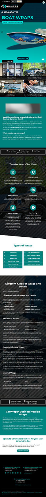 CarWraps4Business: Tablet View