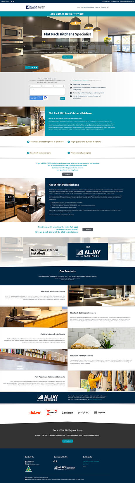 Flat Pack Kitchens Brisbane: Desktop View