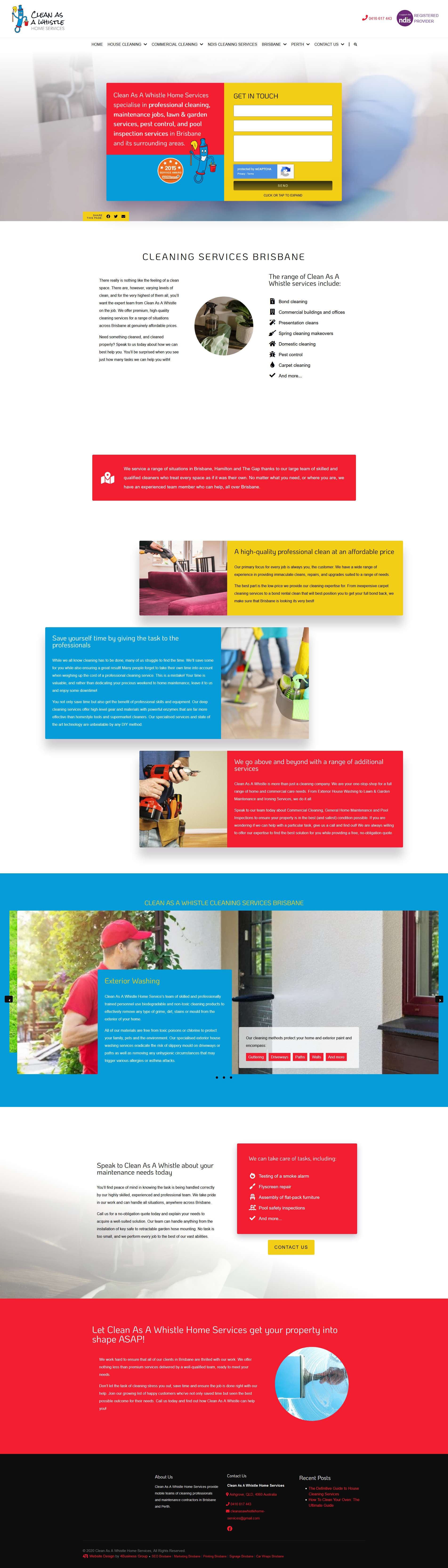 Clean As A Whistle Home Services: Mobile view