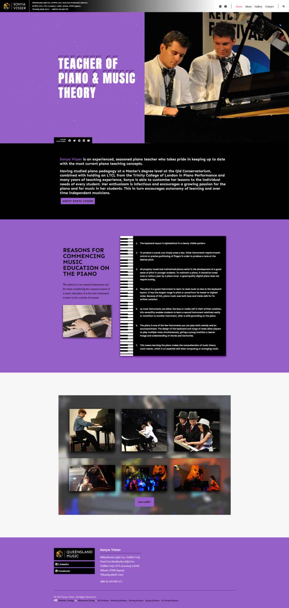 Sonya Visser: Desktop View