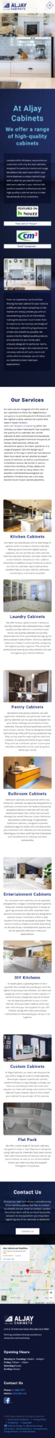 Aljay Cabinets: Mobile View