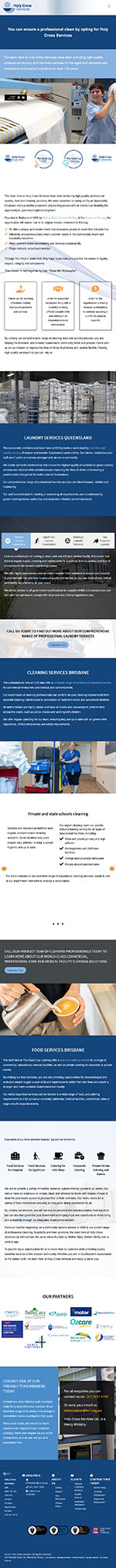 Holy Cross Services:Tablet View