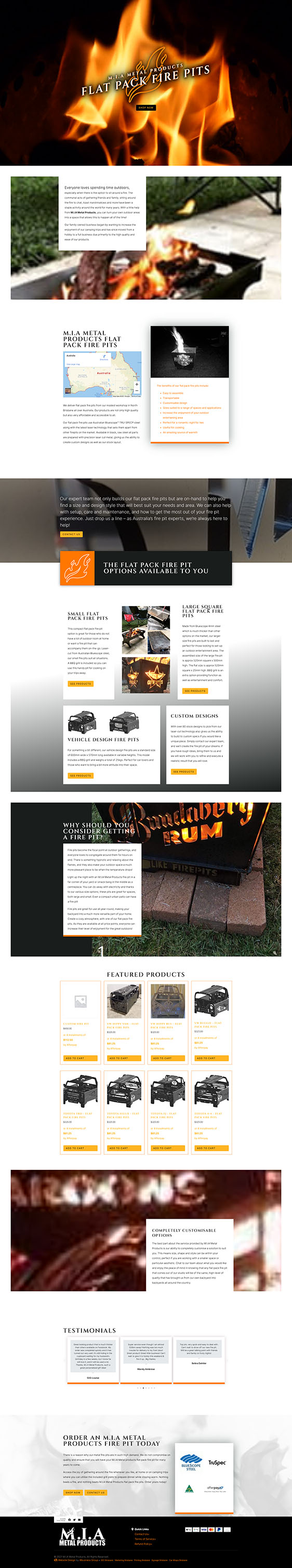 MIA Metal Products: Desktop View