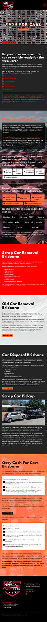 Ozzy cash for cars : Tablet View