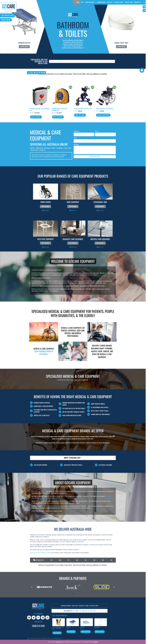 ozicareequipment: Desktop View